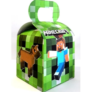 Изображение товара - Коробочка “Майнкрафт“ для подарков и угощений 10х10х10