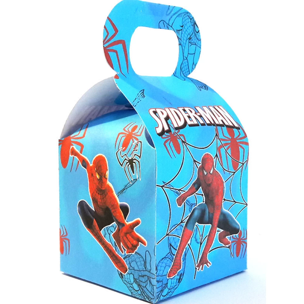 Коробочка “Человек Паук“ для подарков и угощений 10х10х10 малотиражные -
