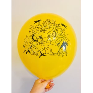 Изображение товара - Шарики “Король Лев“ воздушные с рисунком поштучно 12“ (30см) (ассорти)