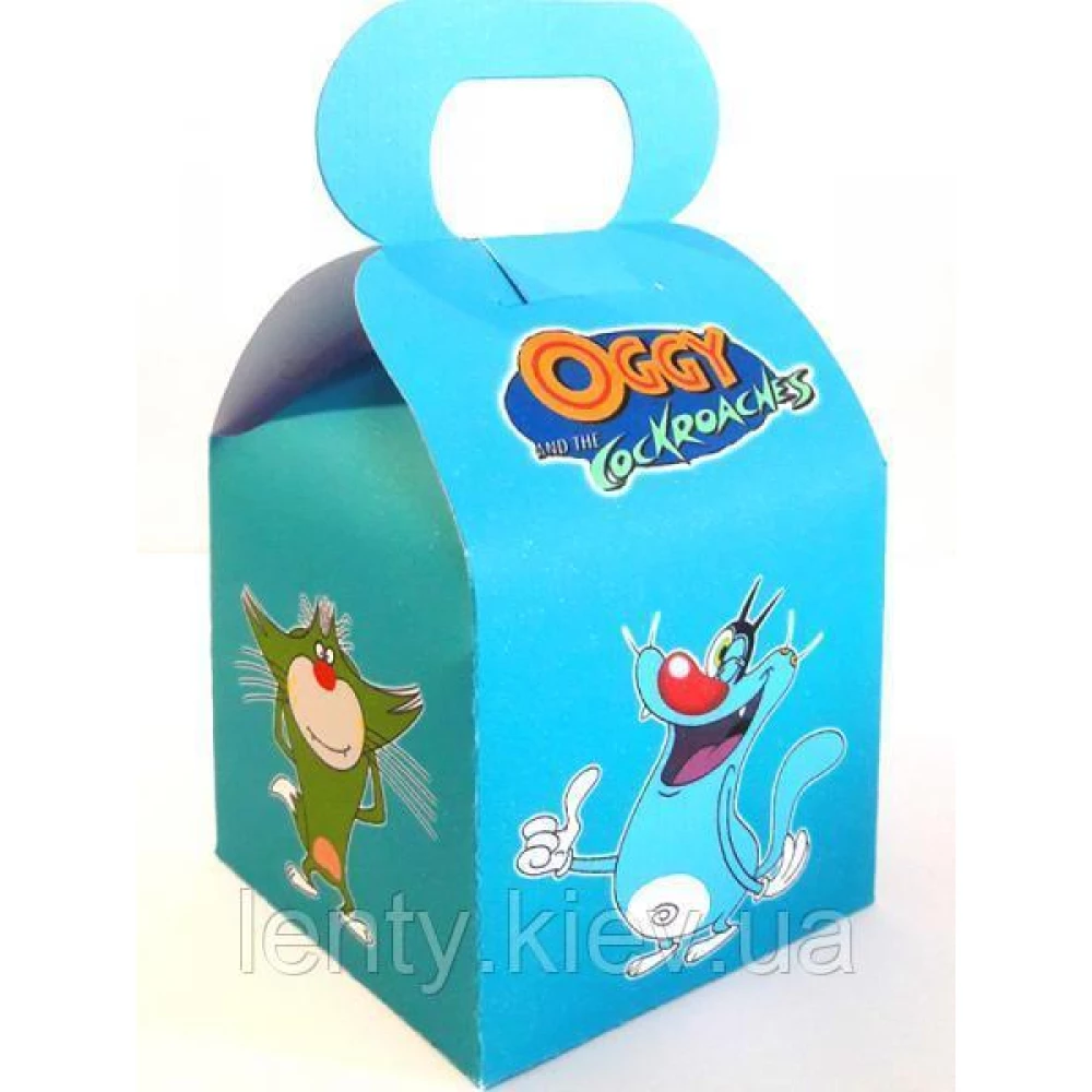 Коробочка “Огги и Кукарачи“ для подарков и угощений 10х10х10