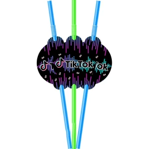 Изображение товара - Коктейльные трубочки “Тик Ток“ с гофрой (10 шт.) малотиражное издание-