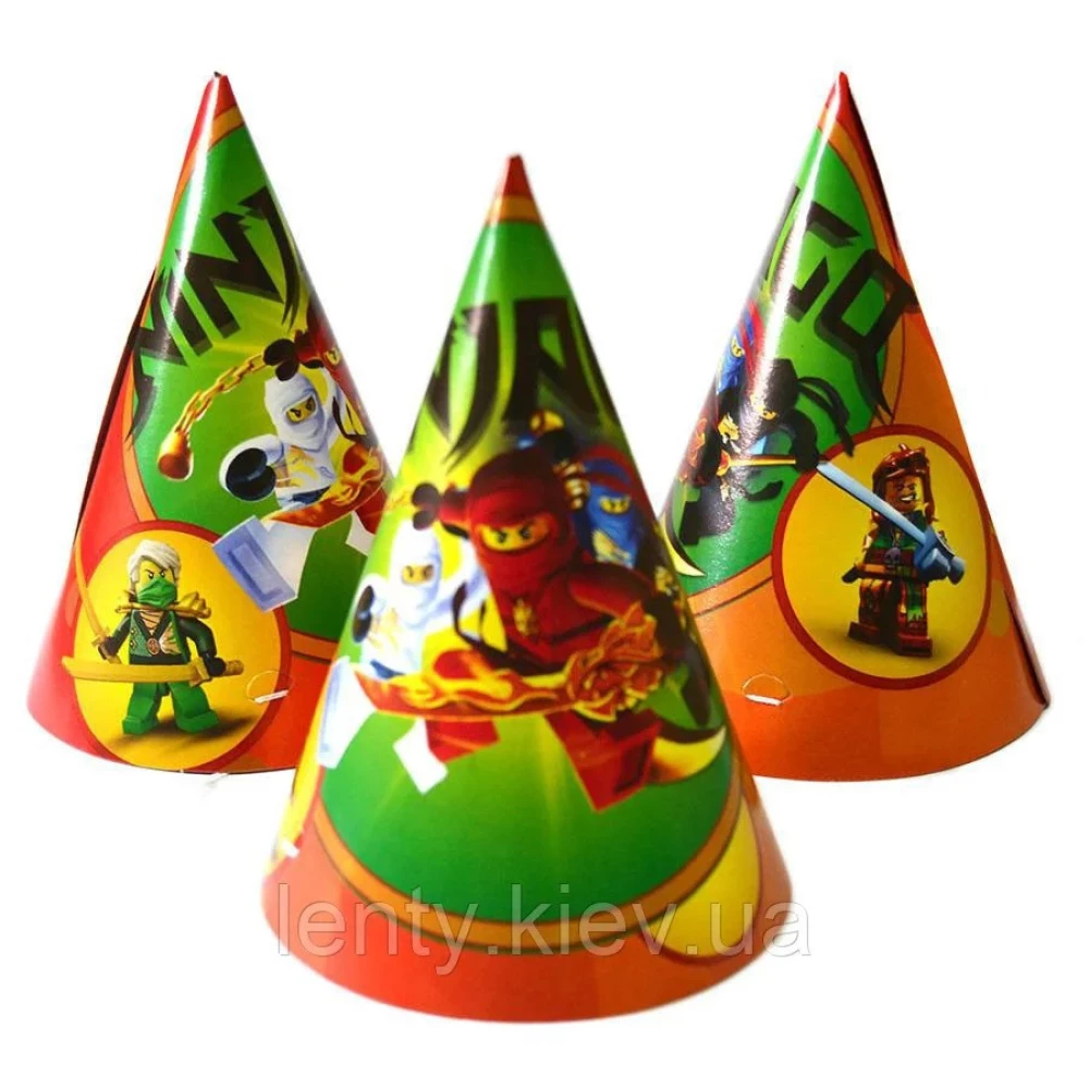 Ковпачки,Ниндзяго-3 святкові карнавальні 16 см (1шт)-