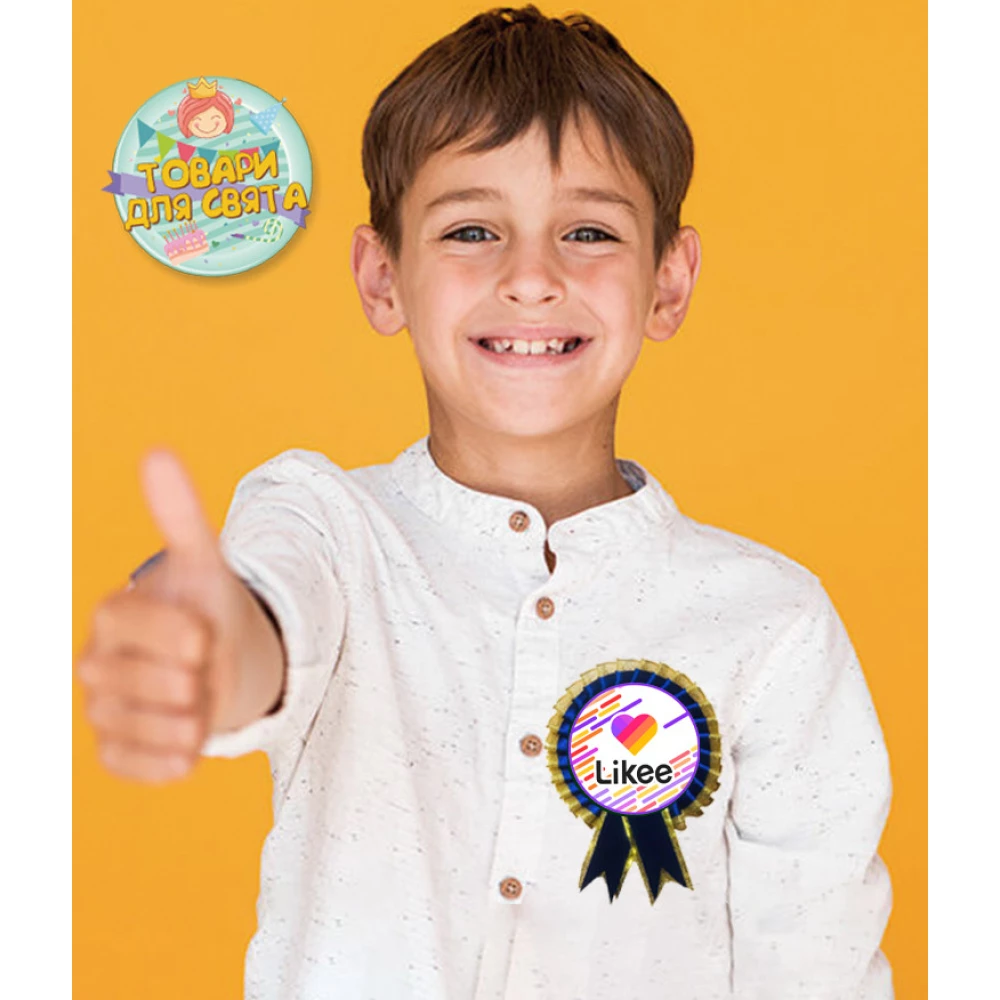 Тематический значок “Лайки“№1 белый