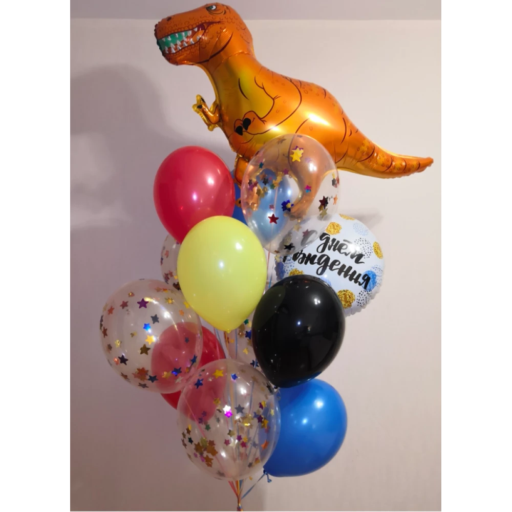 Куля плівка фігурний “Динозавр Тиранозавр“ 100 см Китай коричневий