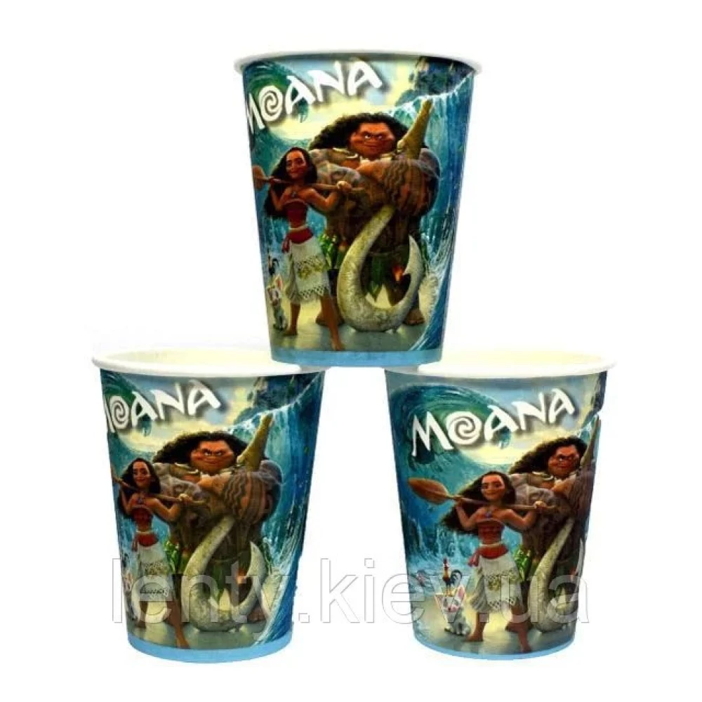Стаканчики бумажные Моана/Moana (10шт/уп. 250 мл.) одноразовые детские -