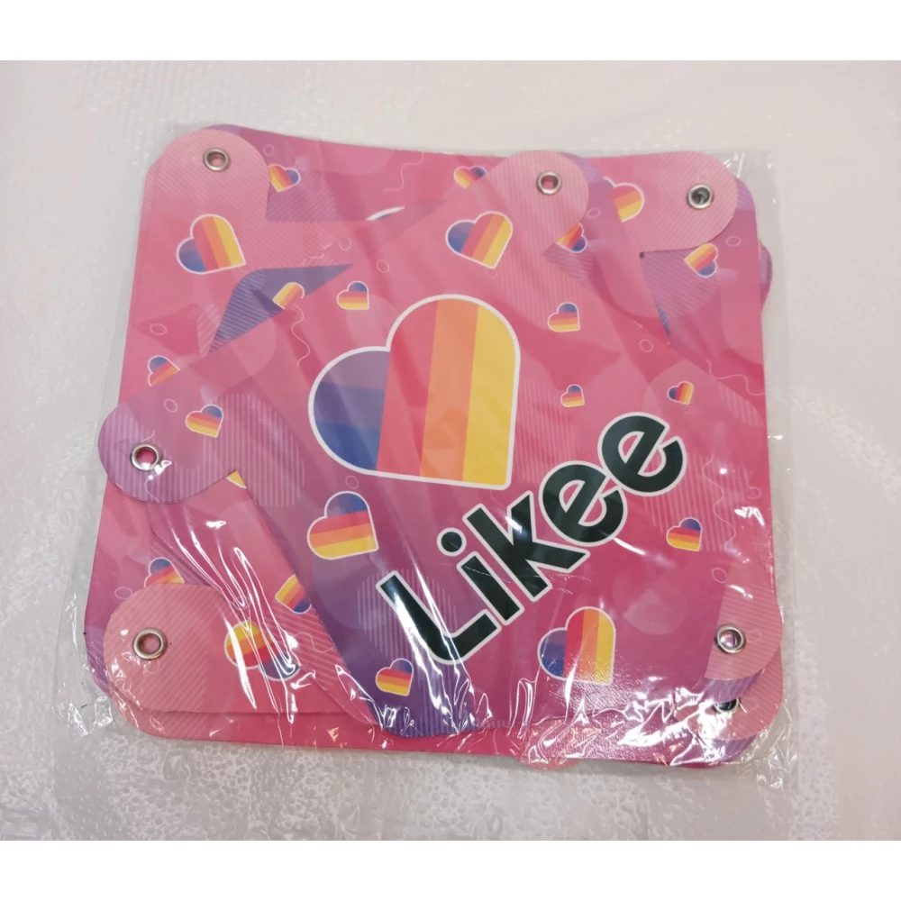 Флажки-вымпела “Лайки / Лайк / Likee“ (гирлянда из пятиугольных флажков) вымпелы  -малотиражные издания-