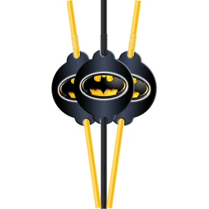 Зображення товара -  Коктейльні трубочки з гофрою Бетмен/Бетмен (Чорний) (10 шт.) малотиражне видання-