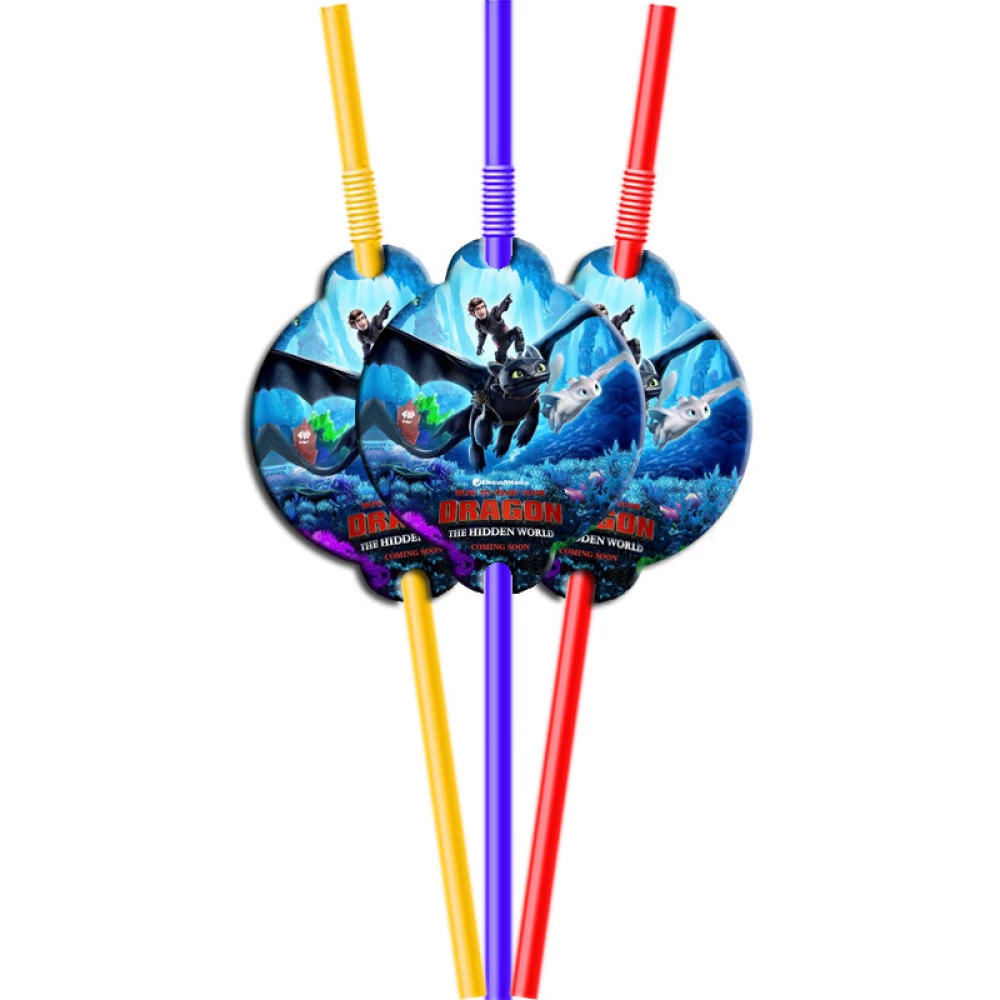 Коктейльні трубочки “Як приборкати дракона“ (10 шт.)