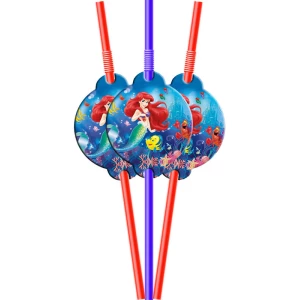 Зображення товара - Коктейльні трубочки “Русалочка Аріель /Аріель“ з гофрою (10 шт.) малотиражне видання-