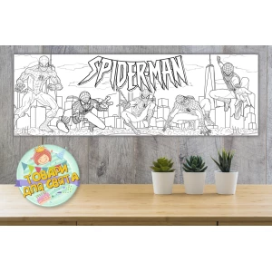 Изображение товара - Плакат Раскраска “Человек паук“ 30х90 см