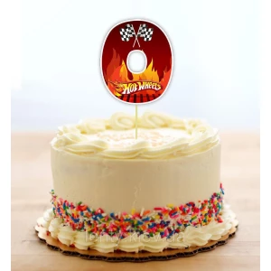 Изображение товара - Топпер-цифра (от 0 до 10см цифра) вырубка “Хот Вилс/Hot Wheels“ (1шт) 0