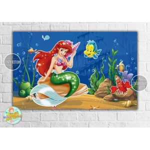 Изображение товара -  Плакат “Русалочка Ариэль“ 120х75 см, на детский День рождения -