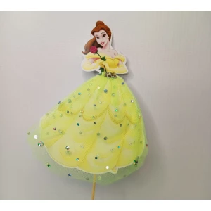Изображение товара - Большой Топпер в торт “Принцессы Дисней“ односторонний, ручная работа КАРТОН- Принцесса Бель