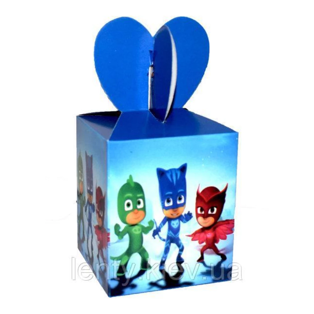 Коробочка для подарунків і частувань (Тематичні) 10х8,5х8,5 Герої в масках
