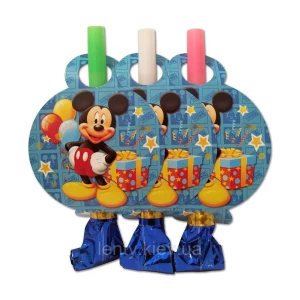 Изображение товара - Язычки - гудки карнавальные Микки Маус, (6 шт./уп.) -