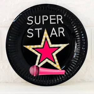 Изображение товара -  Набор тарелок тематических “Супер звезда/super star“ 8шт/уп