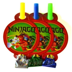 Изображение товара - Язычки - гудки карнавальные (6 шт./уп.) - Ниндзяго, Оранжевый