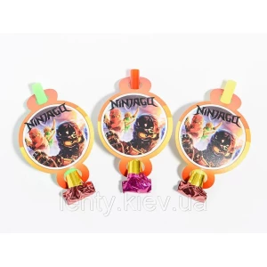 Изображение товара - Язычки - гудки карнавальные (6 шт./уп.) - Ниндзяго, Разные цвета