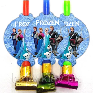 Изображение товара -  Язычки - гудки Холодное сердце - 2, Синий (5 шт./уп.)