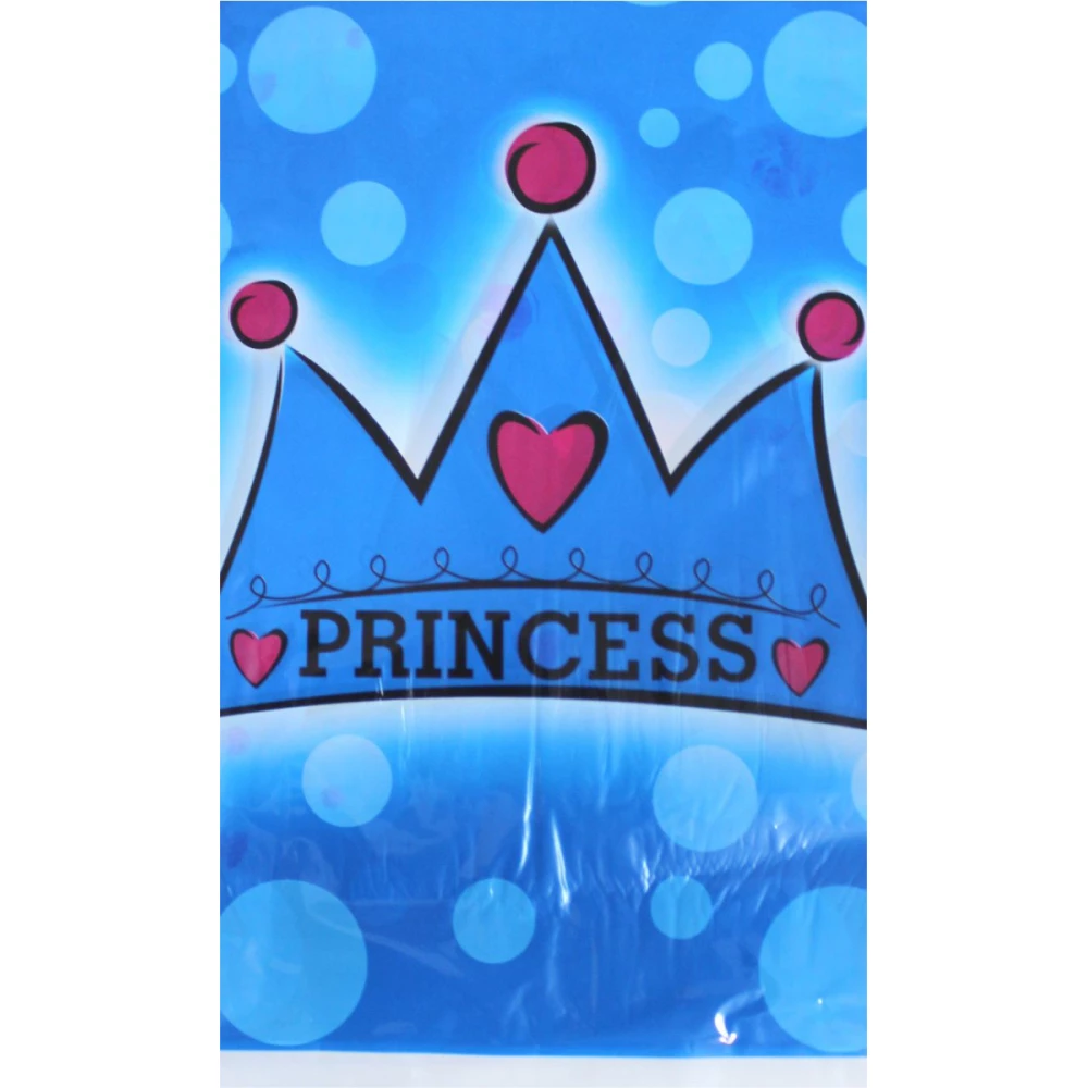 Скатерть детская одноразовая с рисунками - Принцесса/Princess/Маленькая Принцесса, Голубой