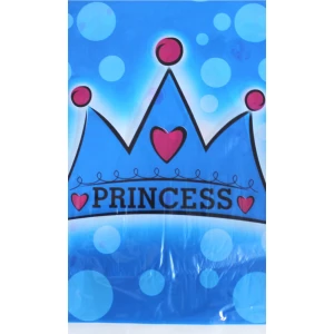 Изображение товара -  Скатерть детская одноразовая с рисунками - Принцесса/Princess/Маленькая Принцесса, Голубой