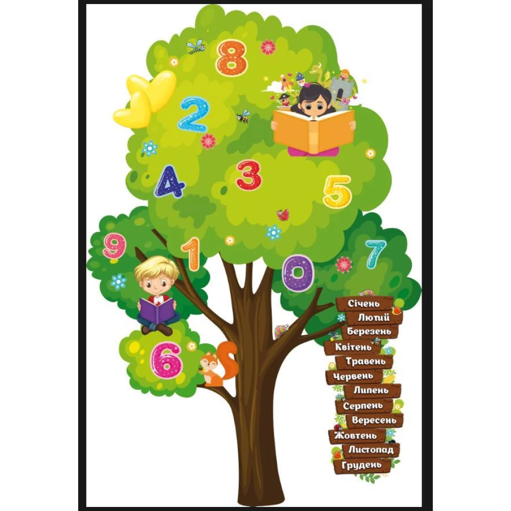 Плакат “Дерево“ (школа, детский сад) 1х1,5 метра (Тематический) для фотозоны - бара -