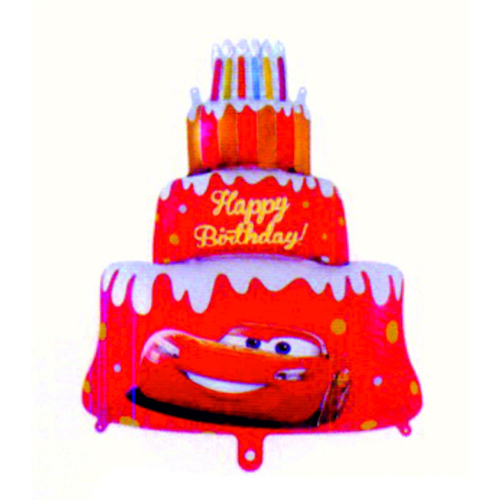 Мини-Шар фигурный тортик “Тачки“  Красный 80 см