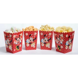 Изображение товара -  Коробочки для попкорна (12 см высота, 5шт/уп.) Минни Маус герои мультфильмов - День Рождения