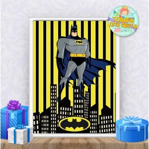 Изображение товара -  Постер “Бетмен желтая полоска / Batman“  А4+рамка -