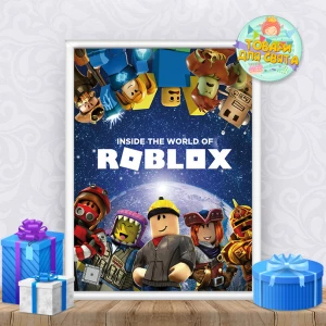 Изображение товара -  Постер “Роблокс / ROBLOX“(роботы) А3+рамка -