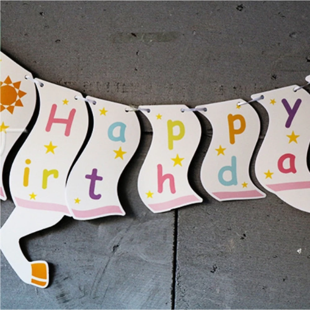 Гирлянда фигурная в форме “Единорог цветы“  90 см -