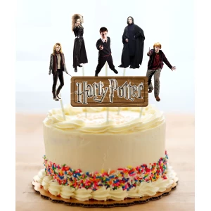 Изображение товара -  Топперы в торт  “Гарри Поттер / Harry Potter“ набор (8см, 6шт./уп.) вырубка