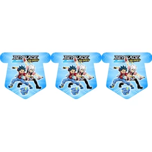 Изображение товара - Флажки-вымпела “Бейблейд / beyblad“ (гирлянда из пятиугольных флажков) вымпелы -малотиражные издания-