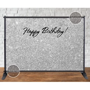 Изображение товара - Баннер 3х2м “Серебряный глиттер (иммитация) Серебро“ (виниловый) (каркас отдельно) - Английский