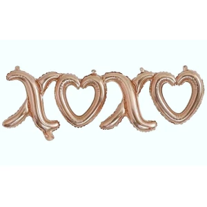 Изображение товара -  Фольгированные надпись “Xo Xo“ 100 см Розовое золото