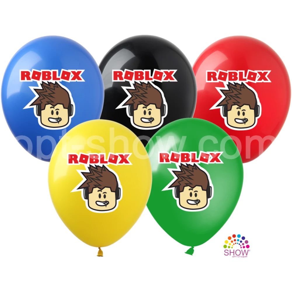 Шарики “Роблокс“ 12“ (30см) воздушные с рисунком поштучно (ассорти)