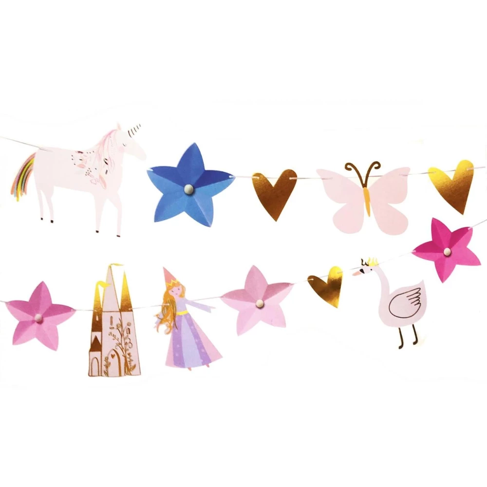 Гирлянда фигурная в форме “Сказочной принцессы“  разные цвета  -