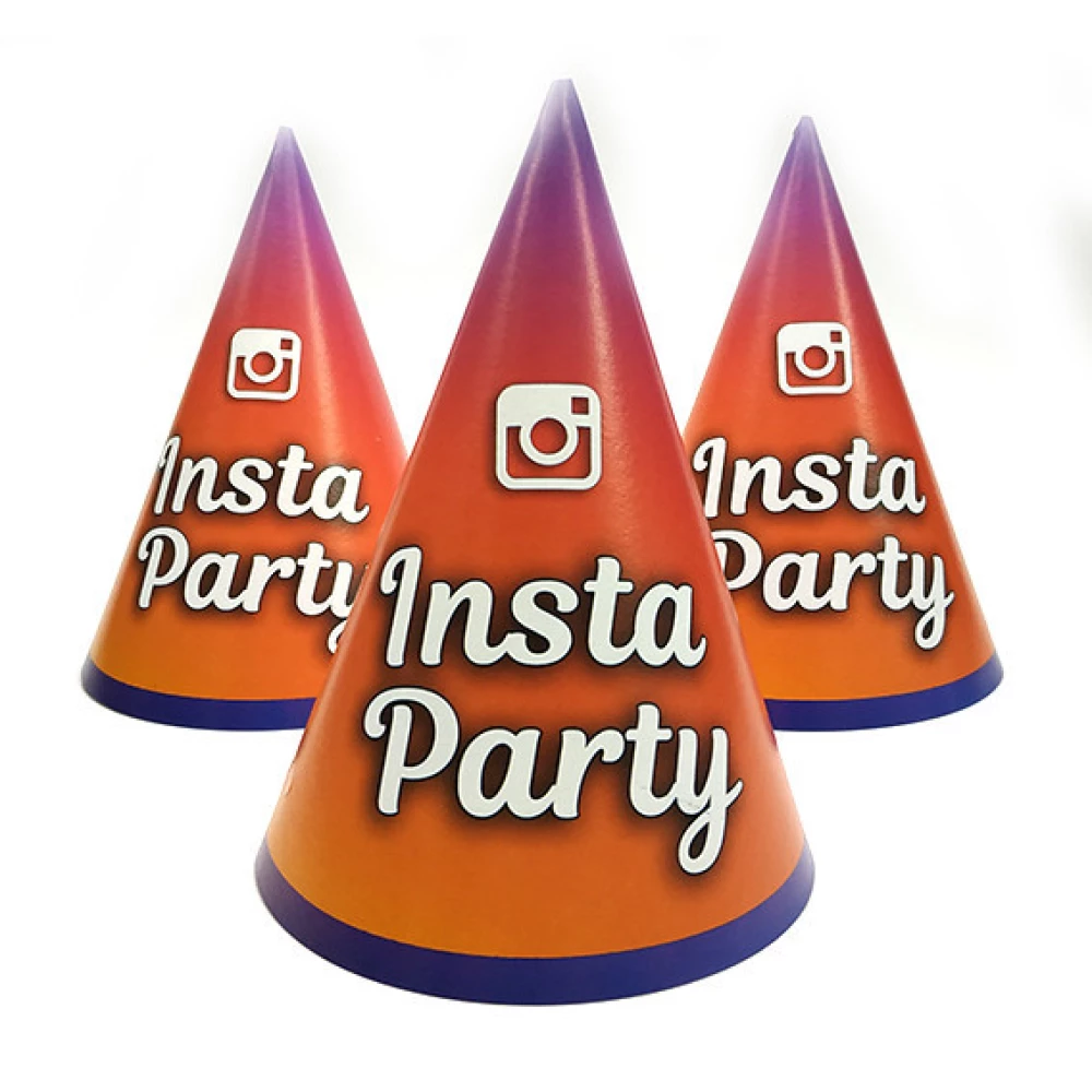 Колпачки “Инстаграм/Instagram Party“ (поштучно) карнавальные