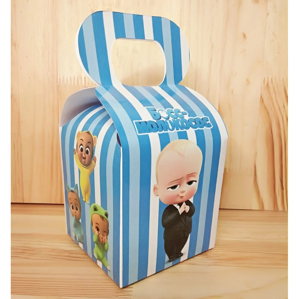 Коробочка “Босс Молокосос“ для подарков и угощений 10х10х10 малотиражные -