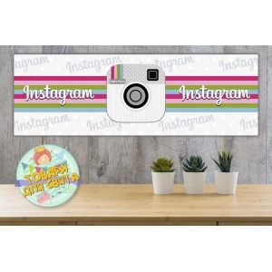Изображение товара -  Плакат “Инстаграм / Instagram“ 30х90 см Тематический плакат для Кенди - бара -