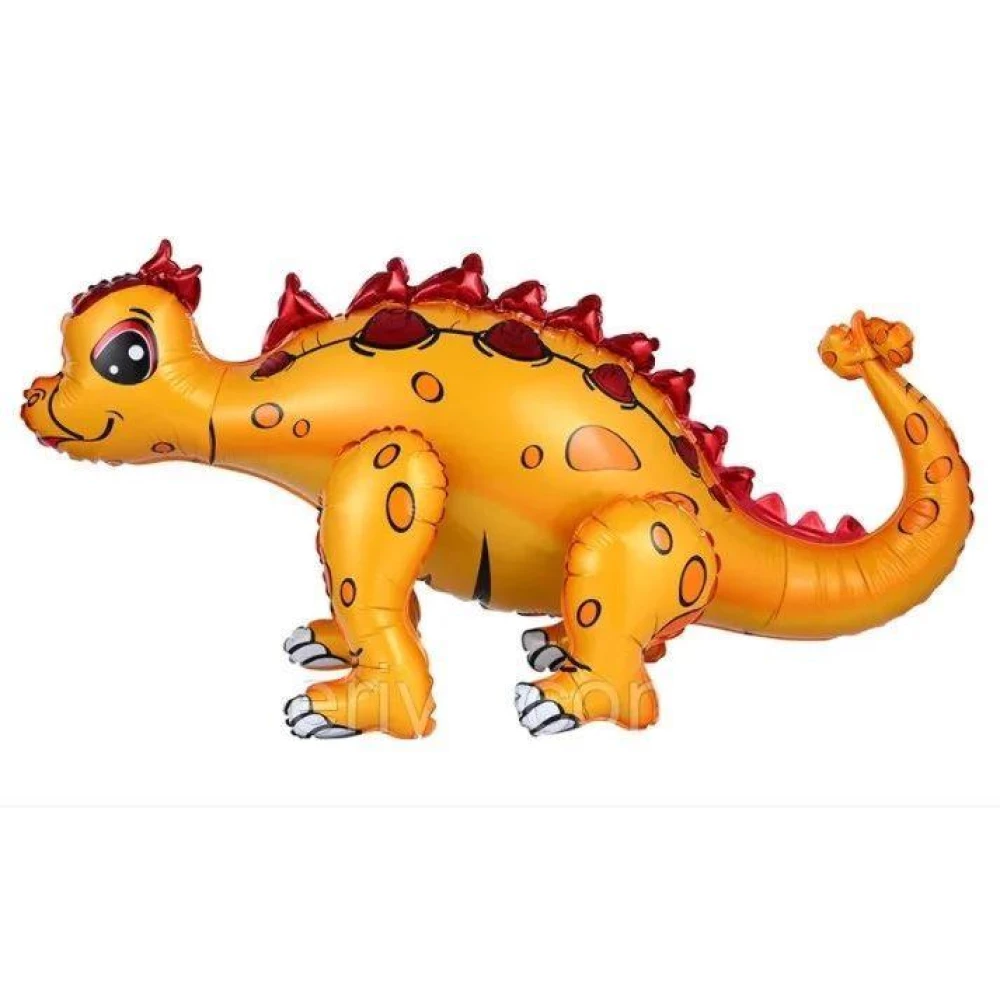 Куля міні фольгований фігурний “Динозавр Анкилозавр“ 60см см Китай ПОМАРАНЧЕВИЙ