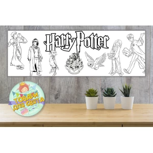 Изображение товара -  Плакат Раскраска “Гарри Поттер / Harry Potter“ 30х90 см