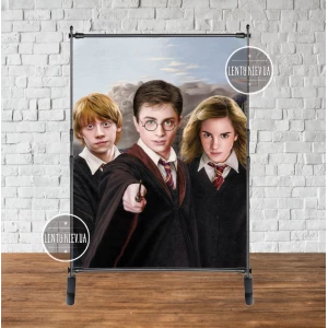 Изображение товара - Баннер “Гарри Поттер (все герои)“ 2х1,5 м - Фотозона (виниловый) на день рождения -