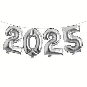 Изображение товара -  Набор цифр 2025 (70 см) 4шт Серебро