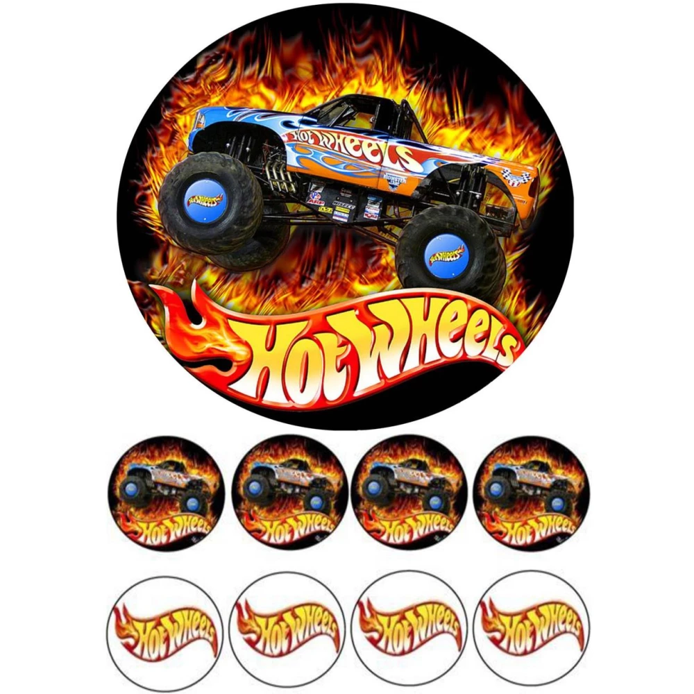 Вафельна картинка на торт “Хот Вілс“ (на аркуші А4)-