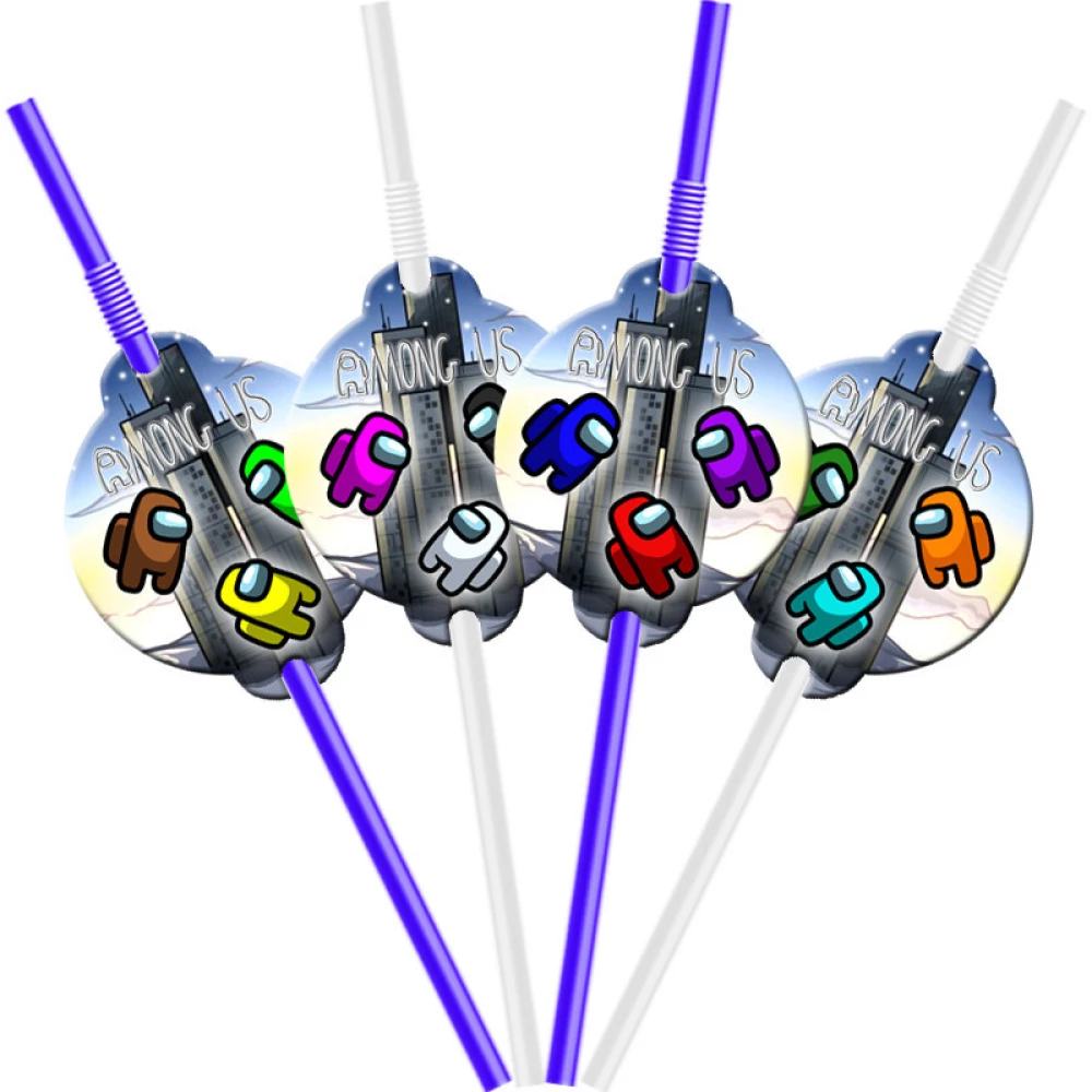 Коктейльные трубочки с гофрой Амонг Ас (10 шт.) малотиражное издание-