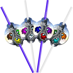 Изображение товара - Коктейльные трубочки с гофрой Амонг Ас (10 шт.) малотиражное издание-