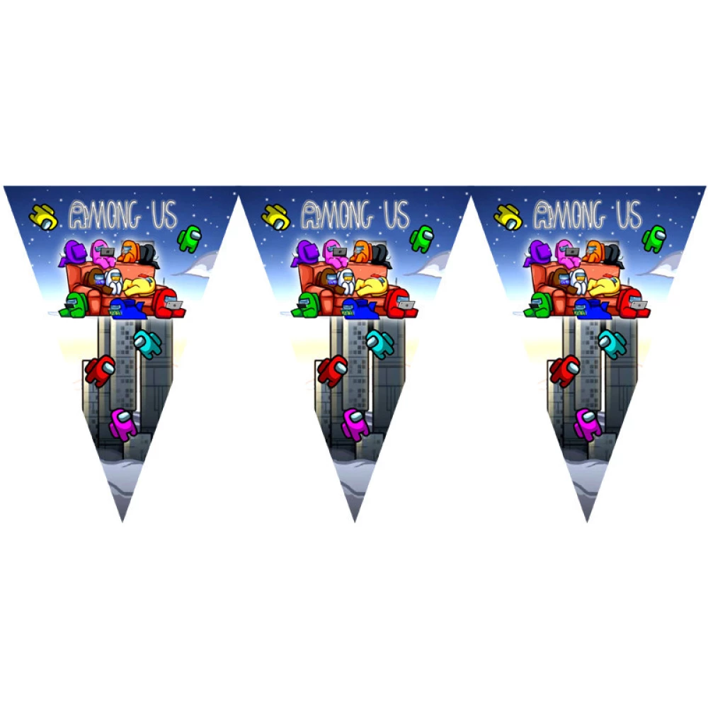 Вымпелы “Амонг Ас на диване“ (из 3-угольных флажков) -малотиражные издания-