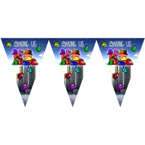 Изображение товара - Вымпелы “Амонг Ас на диване“ (из 3-угольных флажков) -малотиражные издания-