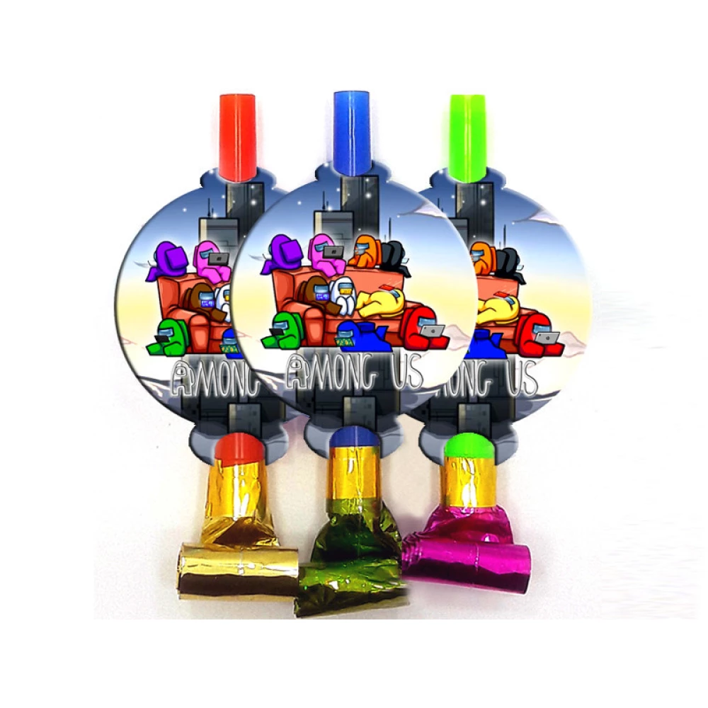 Язычки - гудки  “Амонг Ас“ (6 шт/уп) карнавальные малотиражные -